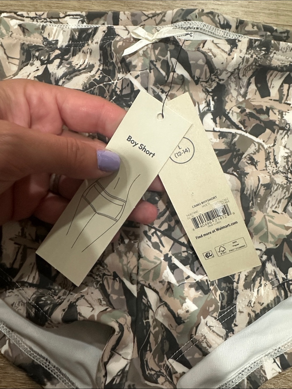 Camo Print Boyshort swimsuit bottoms - multi camo Boyshort - Picture 2 of 2